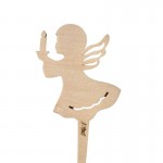 Leseni angel na pik Angelček LAP9 - Angel s svečko